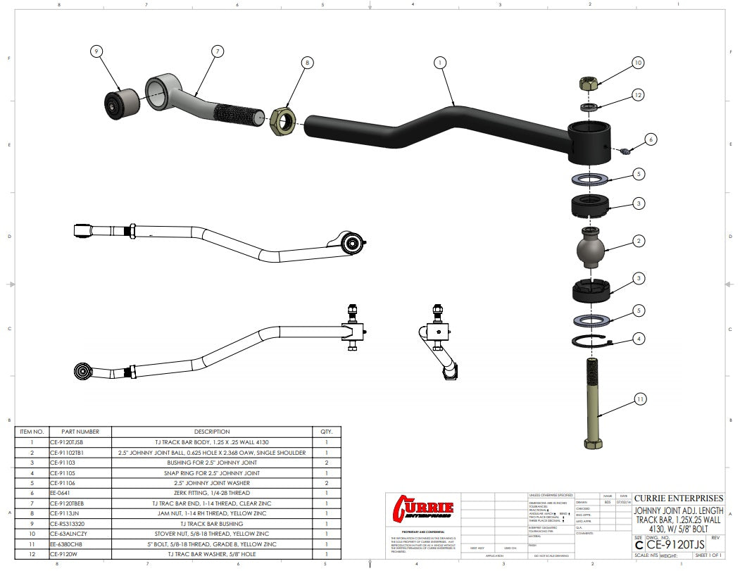 FRONT TRAC BAR,JEEP TJ/LJ/XJ/MJ