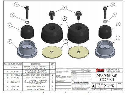 BUMP STOP KIT,TJ/LJ,REAR,4"