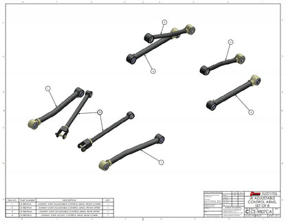 JOHNNY JOINT CONTROL ARM SET,JEEP JK