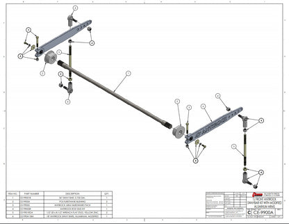 ANTIROCK FRONT SWAY BAR KIT,ALUMINUM,TJ/LJ