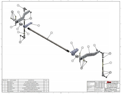 ANTIROCK FRONT & REAR SWAY BARS,JK 4-DOOR,ALUMINUM