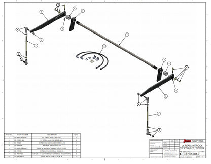 ANTIROCK REAR SWAY BAR KIT,JEEP JK 2-DOOR
