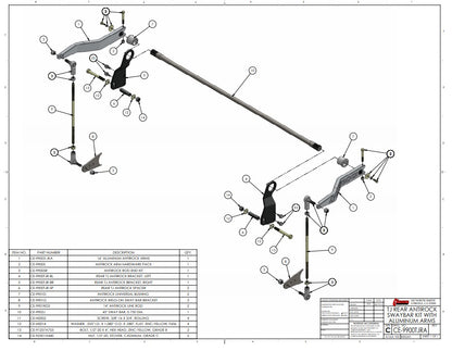 ANTIROCK FRONT & REAR SWAY BARS,ALUMINUM,TJ