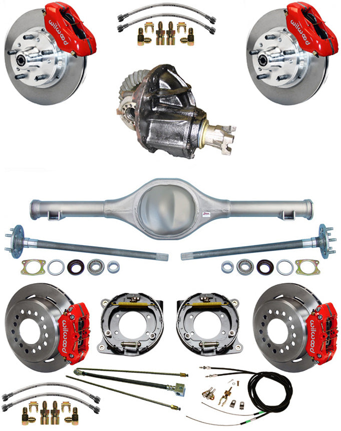 65-66 FULL SUSPENSION,11" BRAKES,REAR KIT,RED