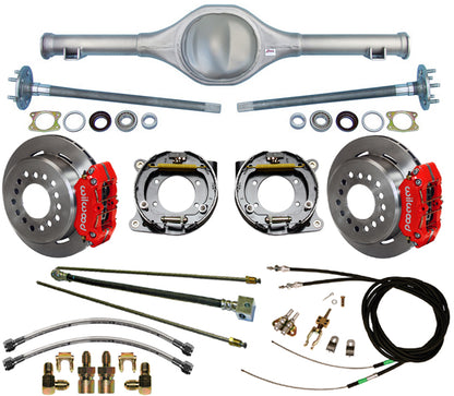 64-66 MUSTANG REAR & WIL BRAKES,11" ROTORS,RED