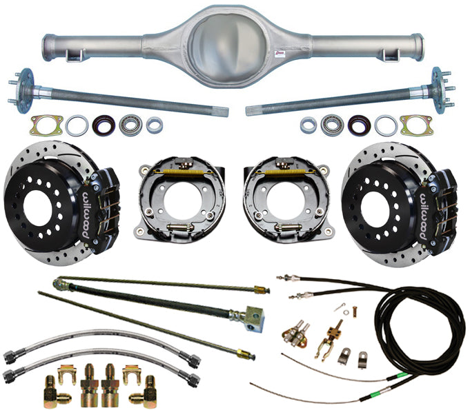 64-66 MUSTANG REAR & WIL BRAKES,11" DRILLED ROTORS,BLACK