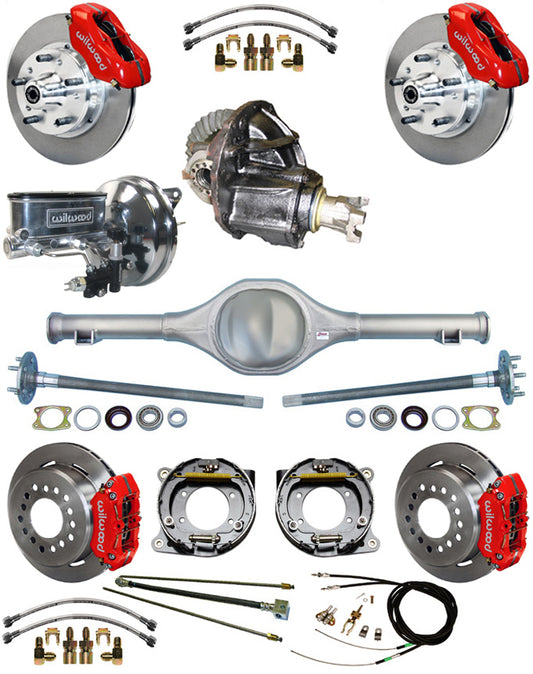 67-70 FULL SUSPENSION,11" BRAKES,REAR KIT,RED