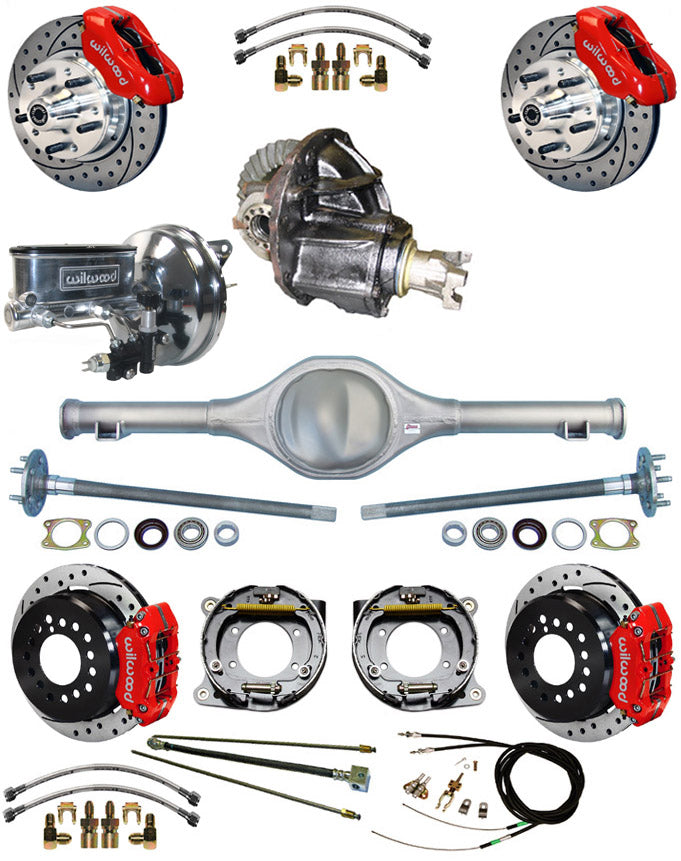 67-70 FULL SUSPENSION,11" BRAKES,REAR KIT,RED,D