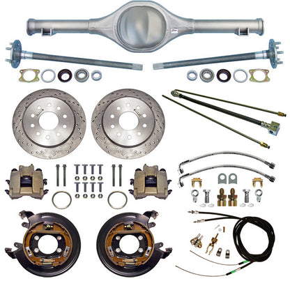 67-70 MUSTANG REAR END & BRAKES,11" DISC,DRILLED