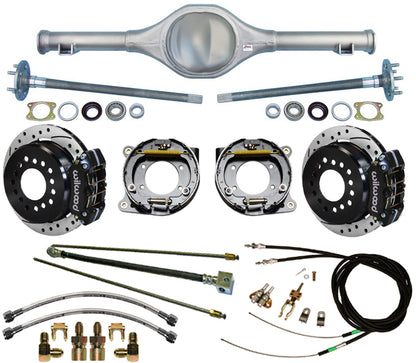 67-70 MUSTANG REAR & WIL BRAKES,11" DRILLED ROTORS,BLACK