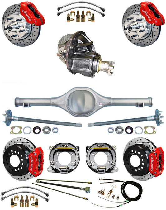 71-73 FULL SUSPENSION,11" BRAKES,REAR KIT,RED,D