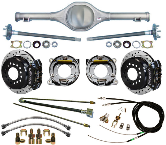 71-73 MUSTANG REAR & WIL BRAKES,11" DRILLED ROTORS,BLACK