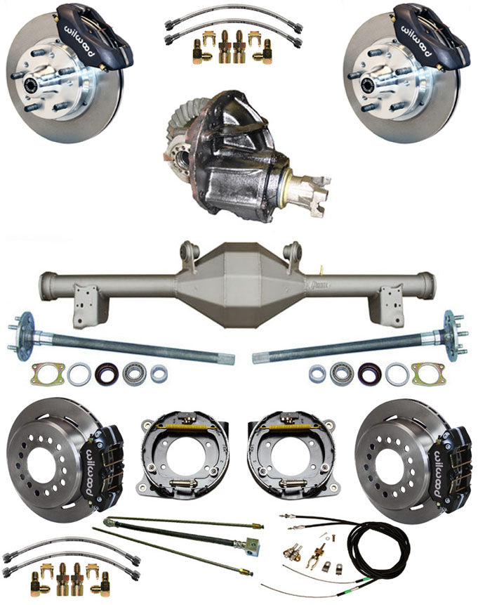 87-93 FULL SUSPENSION,11" BRAKES,REAR KIT,BLACK