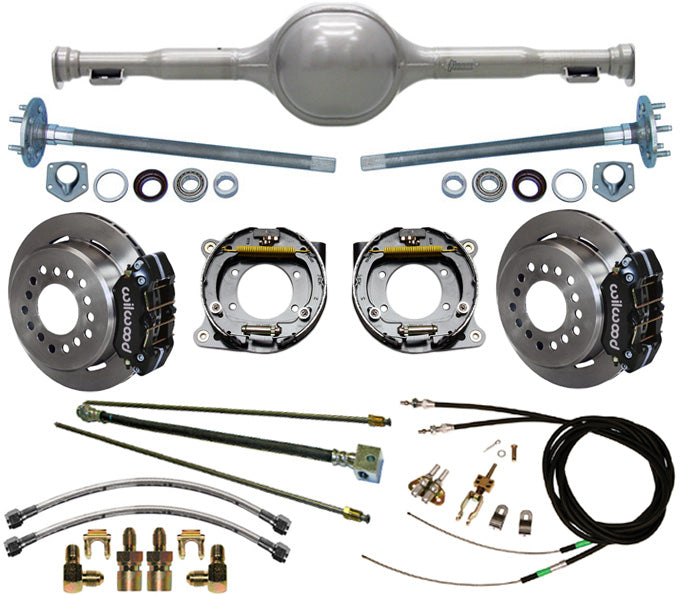 64-65 MUSTANG REPLICA REAR & BRAKES,11" ROTORS,BLACK