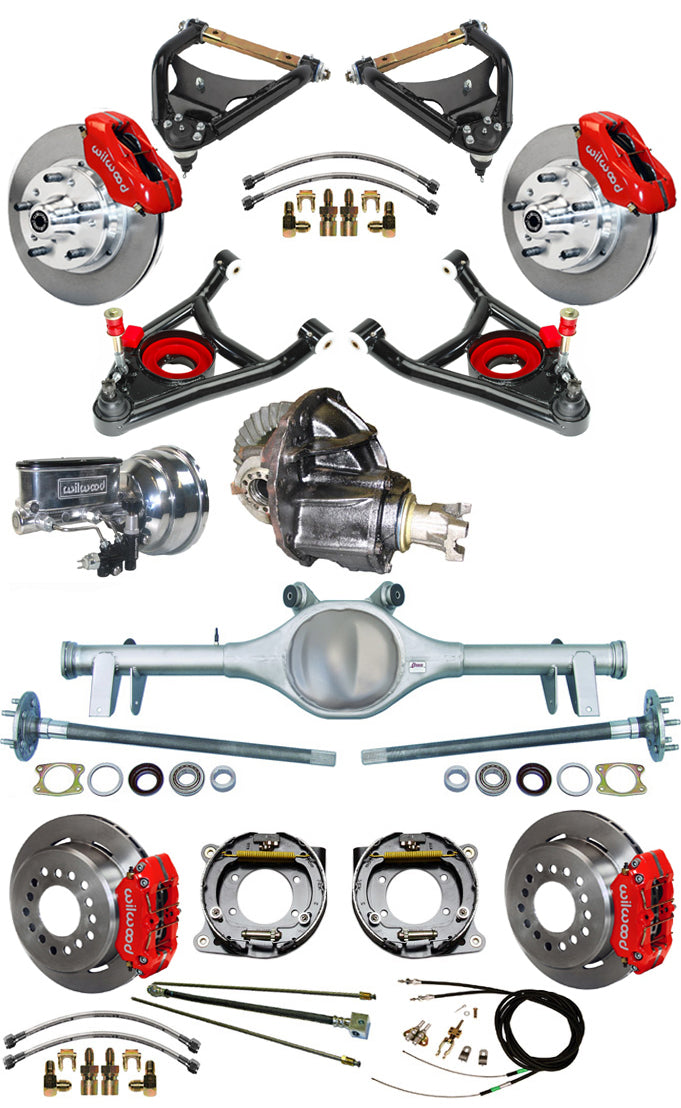 64-66 FULL SUSPENSION,11" BRAKES,REAR KIT,RED