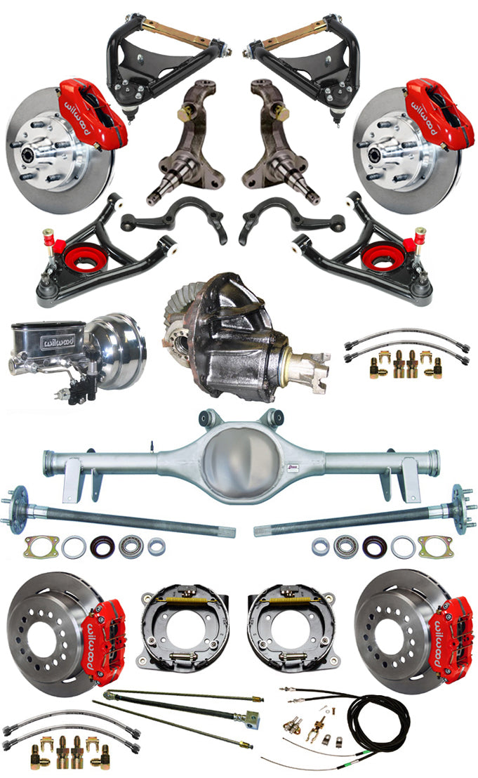 64-66 FULL SPINDLE,11" BRAKES,REAR KIT,RED