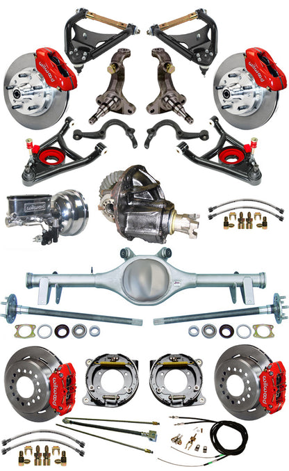 64-66 FULL SPINDLE,11" BRAKES,REAR KIT,RED