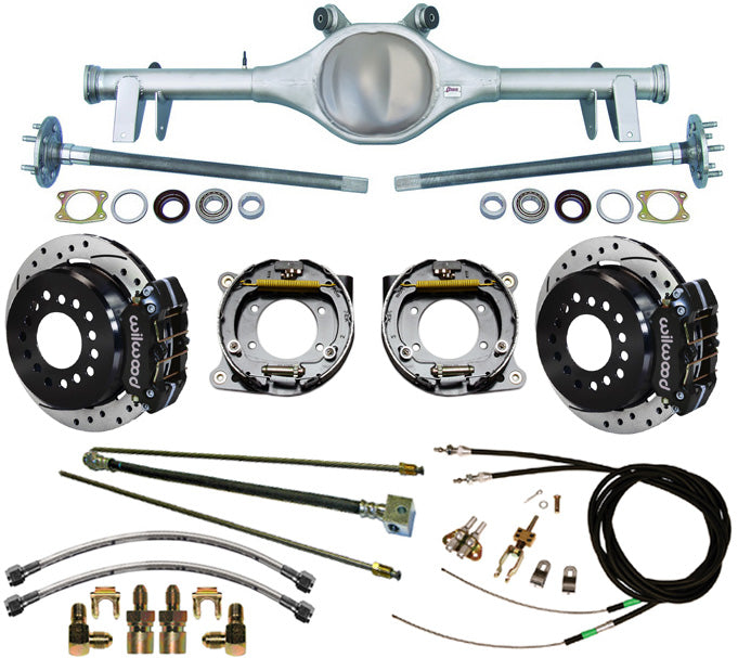 64-66 A-BODY REAR & WIL BRAKES,11" DRILLED ROTORS,BLACK