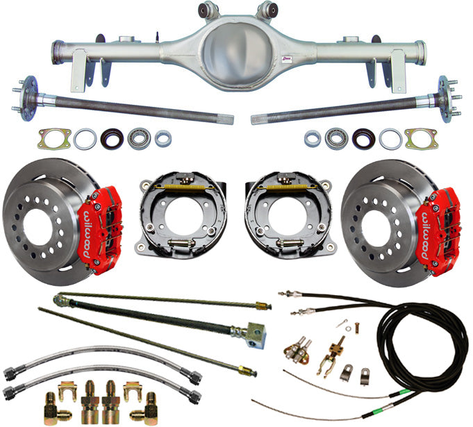 68-72 A-BODY REAR & WIL BRAKES,11" ROTORS,RED