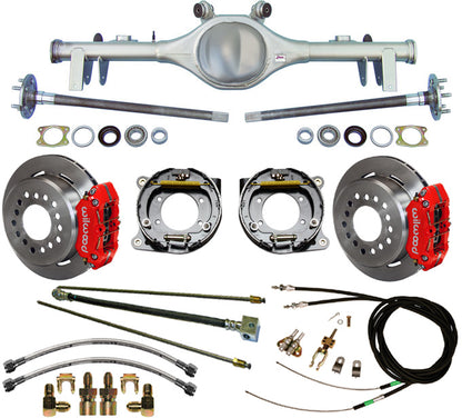 68-72 A-BODY REAR & WIL BRAKES,11" ROTORS,RED