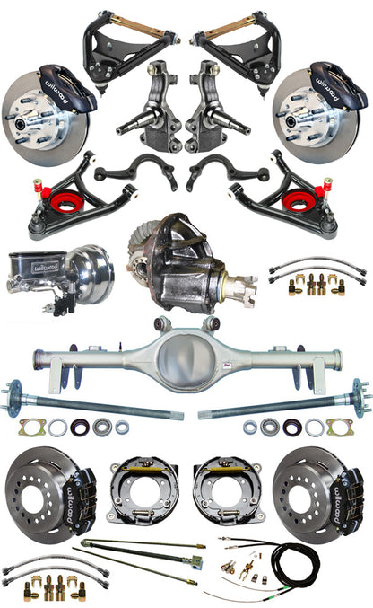 68-72 FULL 2" DROP,11" BRAKES,REAR KIT,BLACK