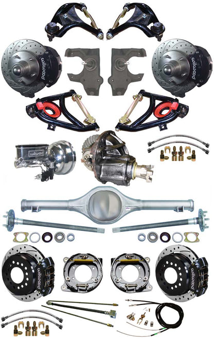 55-57 FULL 2" DROP,10.5/11" BRAKES,REAR KIT,BK,DR