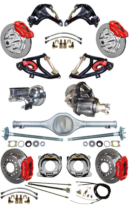 55-57 FULL SUSPENSION,11.75/11" BRAKES,REAR KIT,RED