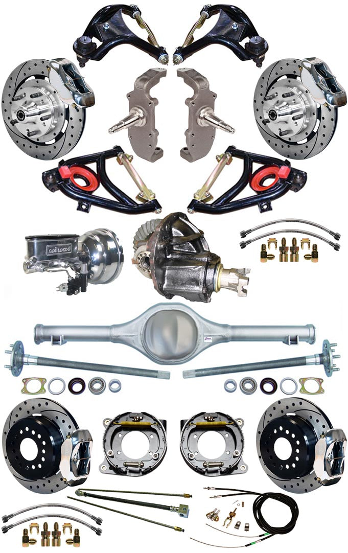 55-57 FULL 2" DROP,12" BRAKES,REAR KIT,PL,DR