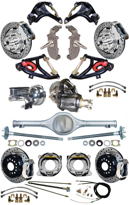 55-57 FULL 2" DROP,12" BRAKES,REAR KIT,PL,DR
