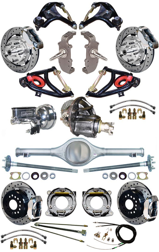 55-57 FULL 2" DROP,12" BRAKES,REAR KIT,PL,DR