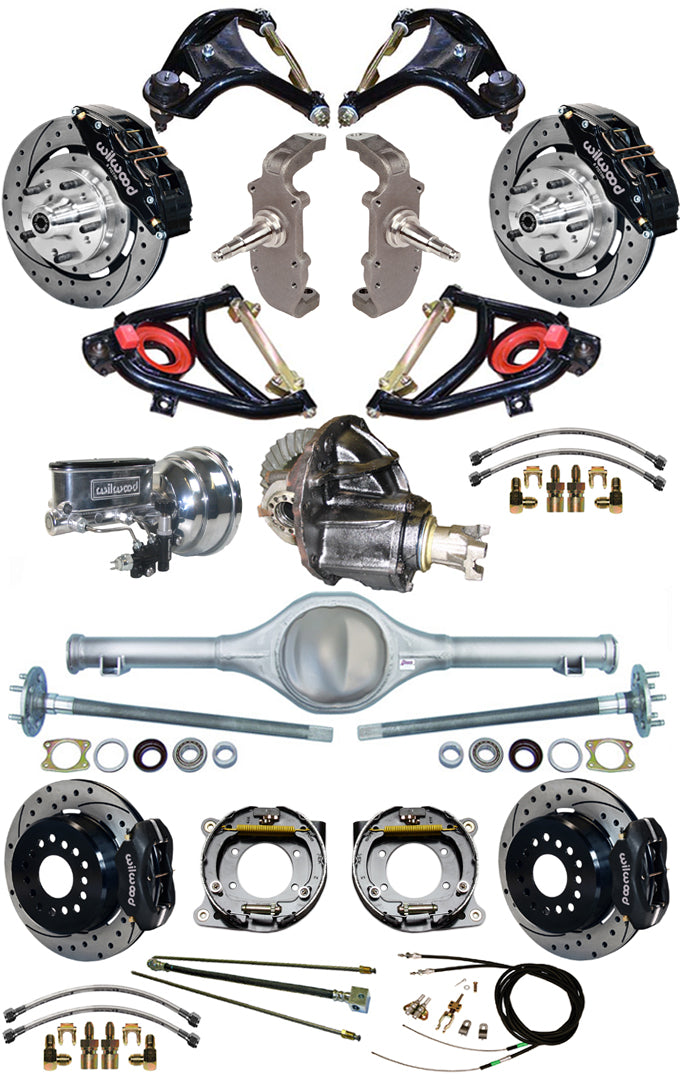 55-57 FULL 2" DROP,12" BRAKES,REAR KIT,6BK,D