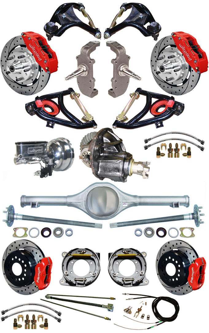 55-57 FULL 2" DROP,12" BRAKES,REAR KIT,6RD,D