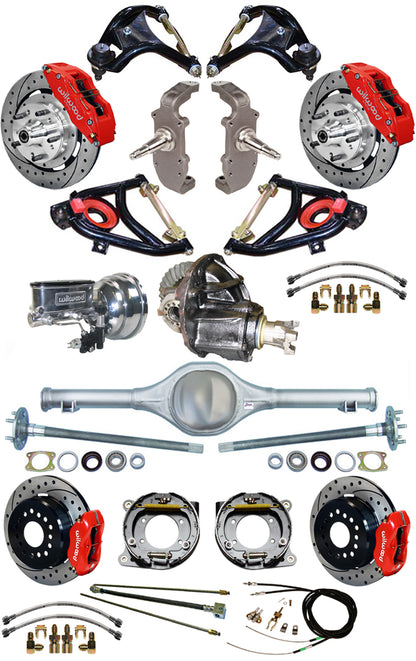 55-57 FULL 2" DROP,12" BRAKES,REAR KIT,6RD,D