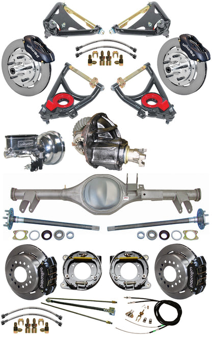 59-64 FULL SUSPENSION,11.75/11" BRAKES,REAR KIT,BLACK