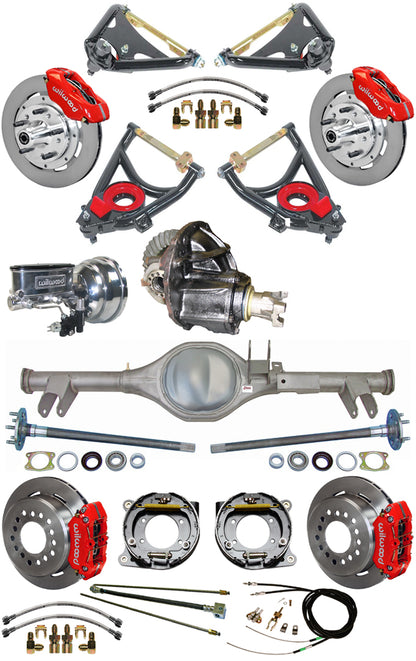 59-64 FULL SUSPENSION,11.75/11" BRAKES,REAR KIT,RED
