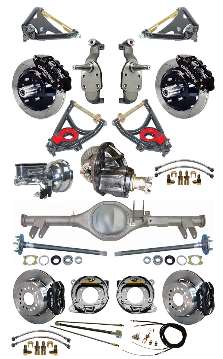 59-64 2" DROP,13/12" BRAKES,REAR KIT,BLACK