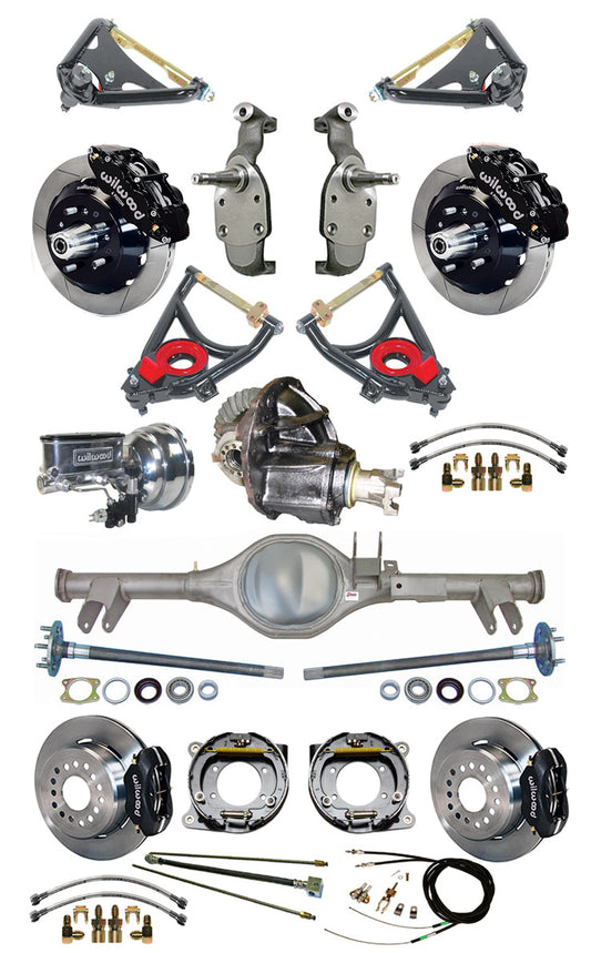 59-64 2" DROP,13/12" BRAKES,REAR KIT,BLACK