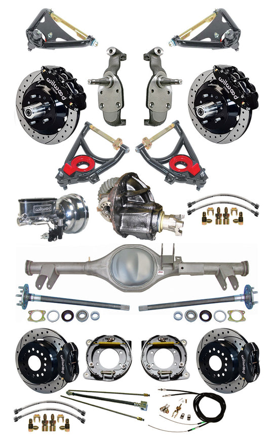 59-64 2" DROP,13/12" BRAKES,REAR KIT,DRILLED