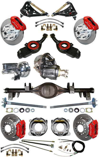 65-68 FULL SUSPENSION,11" BRAKES,REAR KIT,RED