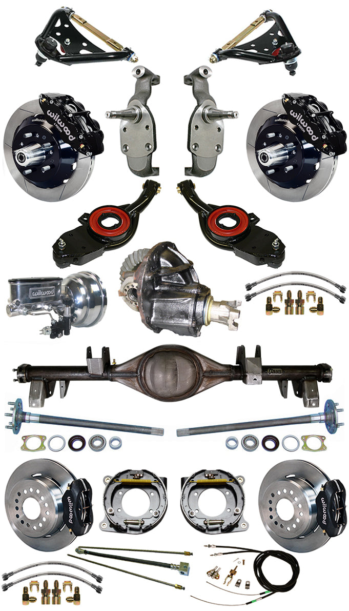65-70 FULL 2" DROP,13/12" BRAKES,REAR KIT,BLACK