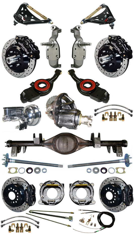 65-70 FULL 2" DROP,13/12" BRAKES,REAR KIT,BK,DR