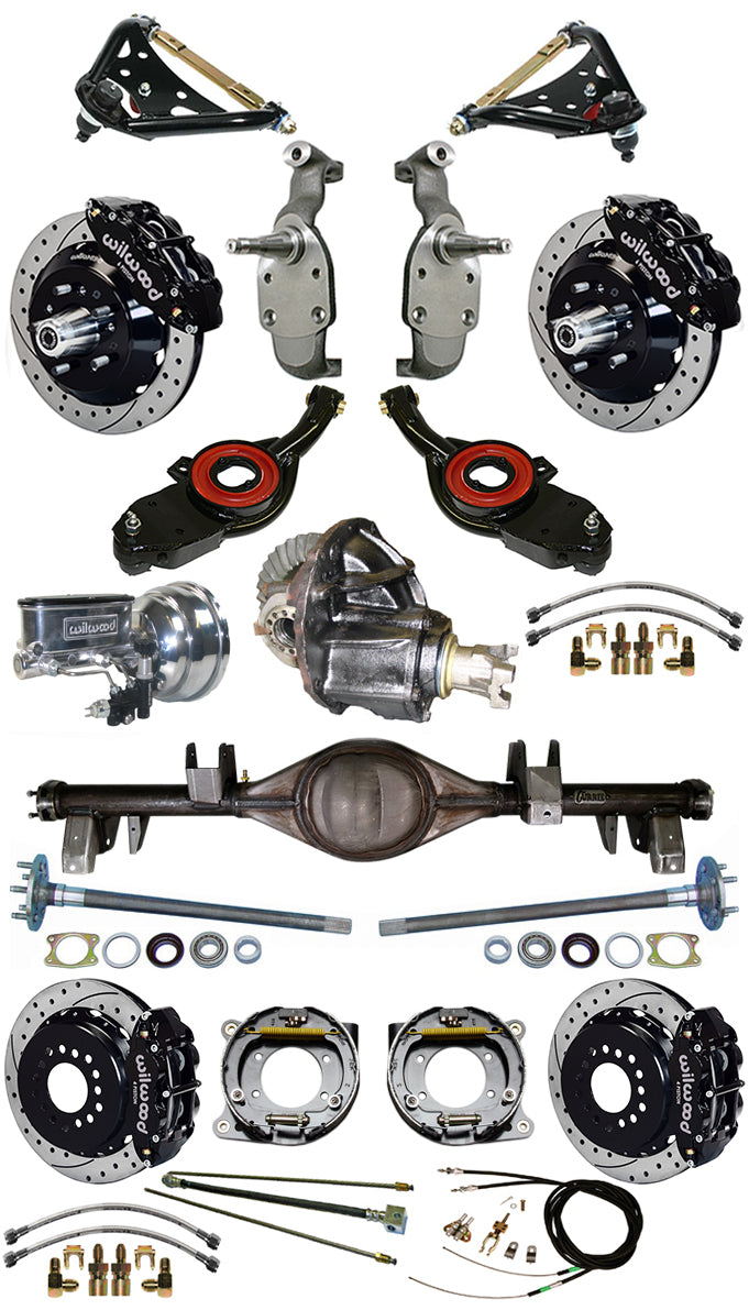 65-70 FULL 2" DROP,13/13" BRAKES,REAR KIT,BK,DR