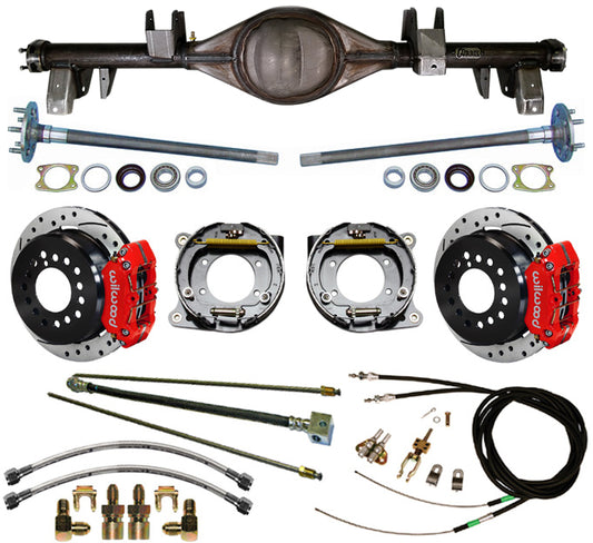 65-70 IMPALA REAR & WIL BRAKES,11" DRILLED ROTORS,RED