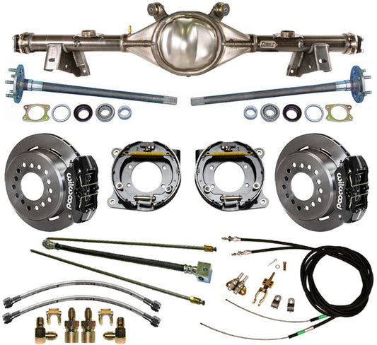 91-96 IMPALA REAR END & WILWOOD 11" BRAKES,LINES,CABLES,BLACK CALIPERS