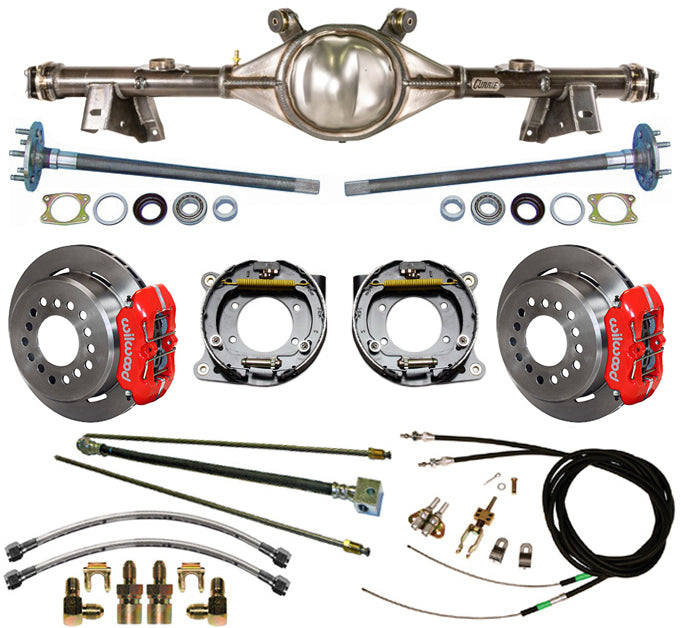 91-96 IMPALA REAR END & WILWOOD 11" BRAKES,LINES,CABLES,RED CALIPERS