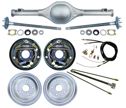 55-59 TRUCK 5-LUG REAR END & BRAKES,10" DRUM