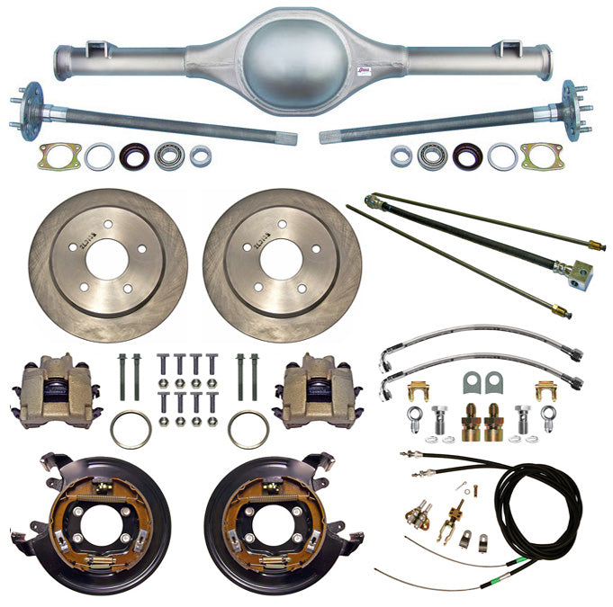 55-59 TRUCK 5-LUG REAR END & BRAKES,11" DISC