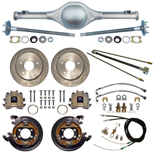 55-59 TRUCK 5-LUG REAR END & BRAKES,11" DISC,DRILLED