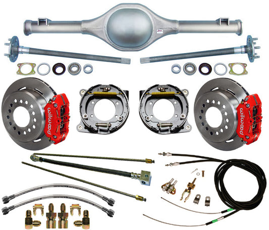 55-59 TRUCK 5-LUG REAR END & WILWOOD BRAKES,11" ROTORS,RED
