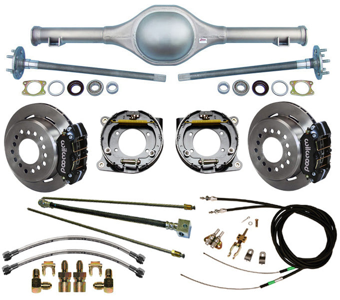 55-59 TRUCK 5L DROP REAR & WIL BRAKES,11" ROTORS,BLACK
